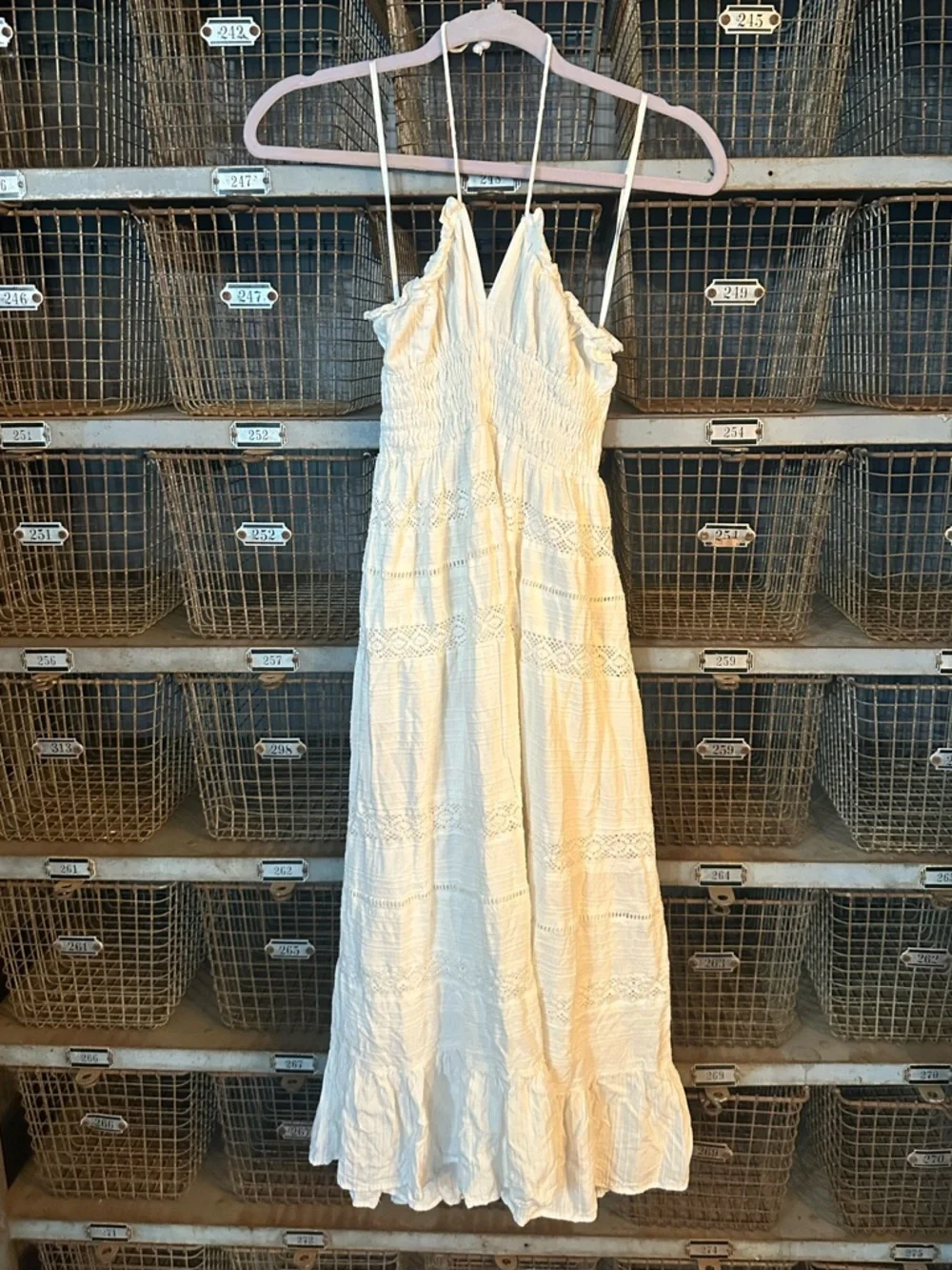 Maeve by Anthropologie White Strapless Smocked Midi Dress Size XSP 38440